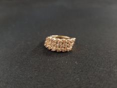 9 CARAT GOLD CHAMPAGNE DIAMOND RING