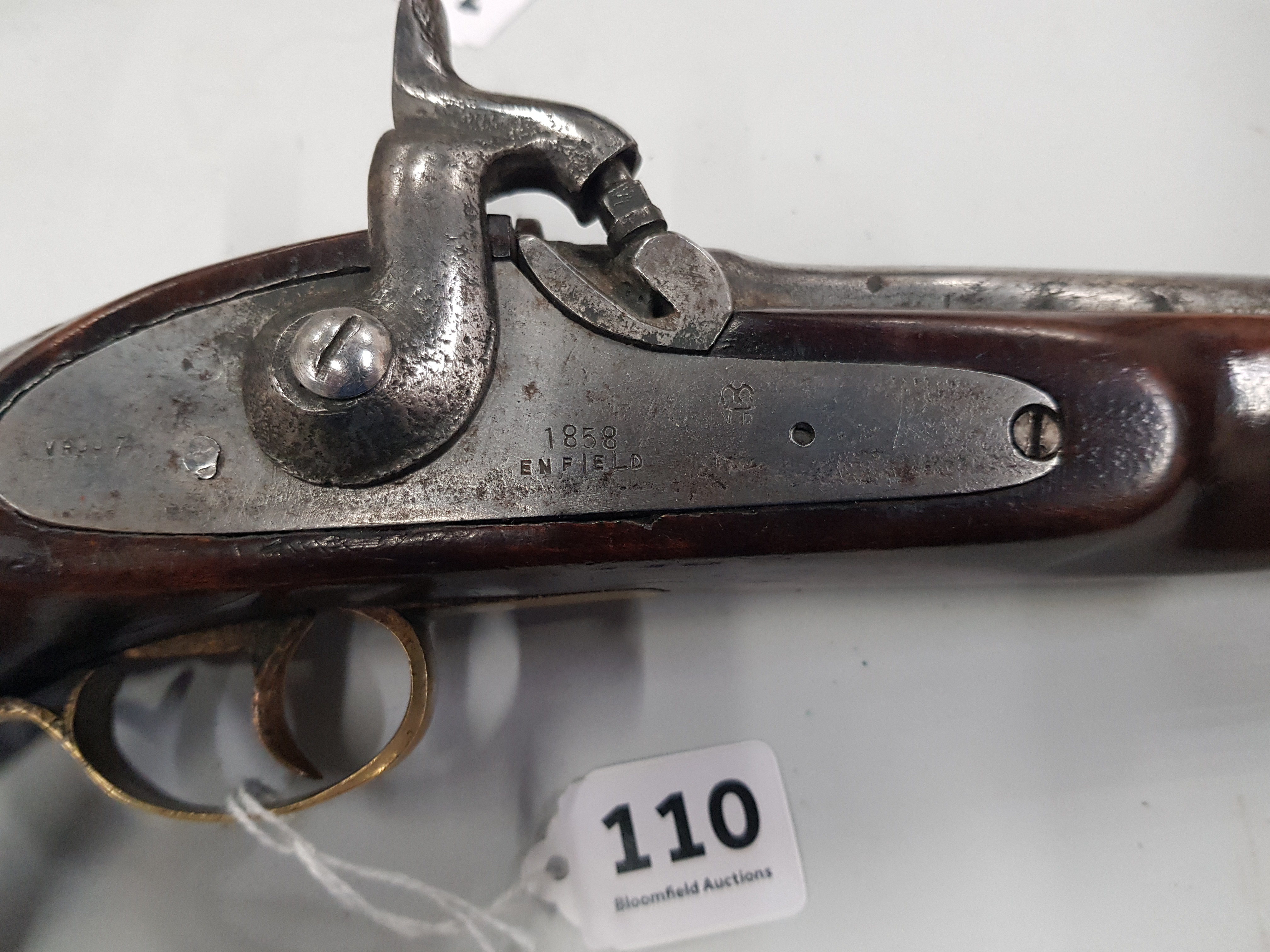 1858 ENFIELD NAVAL PISTOL WITH BRASS FURNITURE - Image 3 of 8