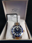GENTS ROTARY PROFESSIONAL DIVERS WATCH - BOX & PAPERS