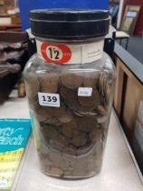 LARGE JAR OF OLD IRISH COINS