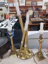 3 BRASS LAMPS