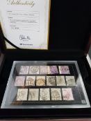 STAMPS CASED WITH CERTIFICATE - THE COMPLETE 6D COLOUR AND PLATE COLLECTION