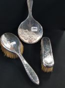 3 X PIECES OF SILVER DRESSING TABLE WARE