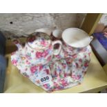 ROYAL WINTON CHINTZ BREAKFAST SET 'VICTORIAN ROSE' - Good Condition