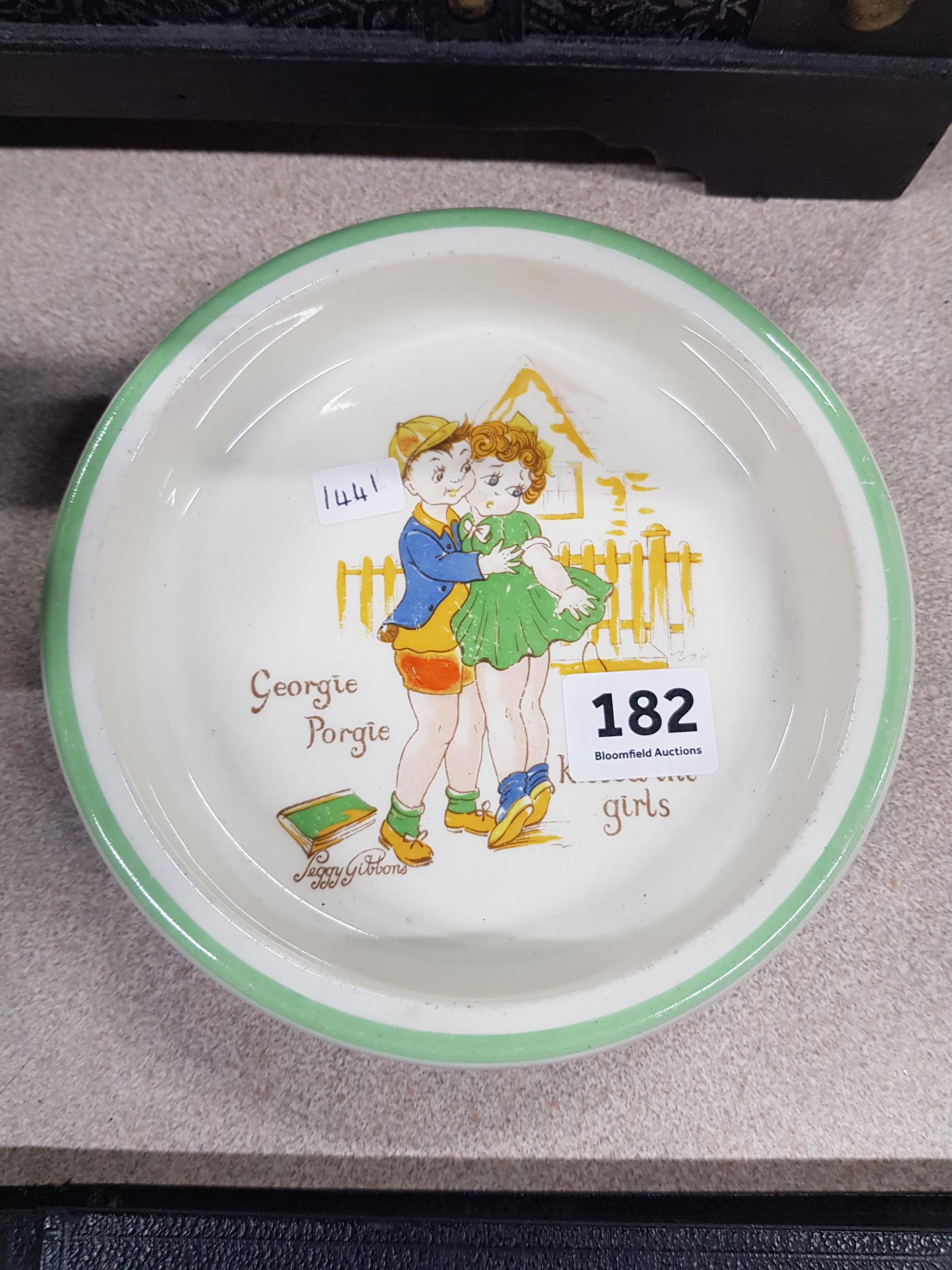 OLD MIDWINTER GEORGIE PORGIE BOWL SIGNED PEGGY GIBBONS