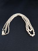 NECKLACE OF REAL CULTURED PEARL WITH 9 CARAT GOLD CLASP