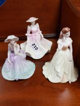 3 COALPORT FIGURINES