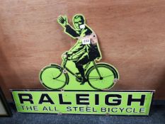 RALEIGH BICYCLES ADVERTISING METAL SIGN