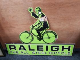 RALEIGH BICYCLES ADVERTISING METAL SIGN