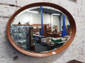 MID CENTURY OVAL WALL MIRROR