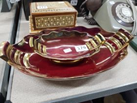 2 CARLTON WARE 'ROUGE ROYALE'