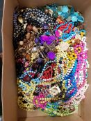 LARGE BOX LOT OF VINTAGE JEWELLERY