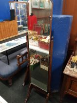 MID CENTURY CHEVAL MIRROR