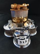 4 VARIOUS VINTAGE LIGHTERS