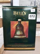 BELLS SCOTCH WHISKEY CHRISTMAS DECANTER 1993 STILL SEALED & BOXED