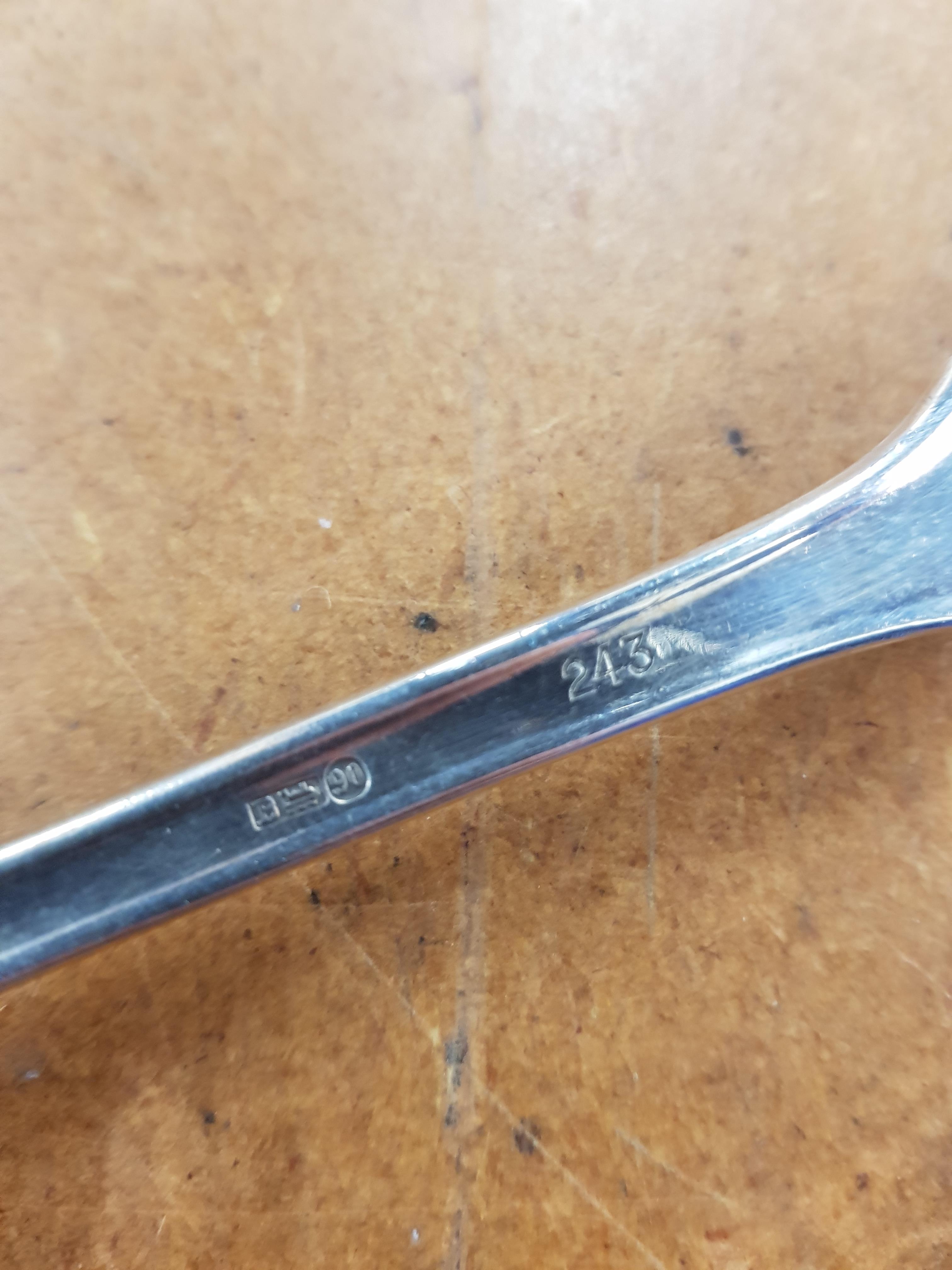 THIRD REICH, SILVER DINNER FORK FROM HERMANN GORINGS DINING WAGON 10 '243' ON HIS TRAIN - Image 2 of 2