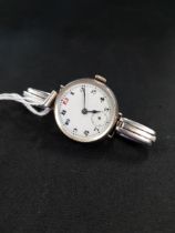 VINTAGE SILVER WATCH AND STRAP PERFECT WORKING ORDER
