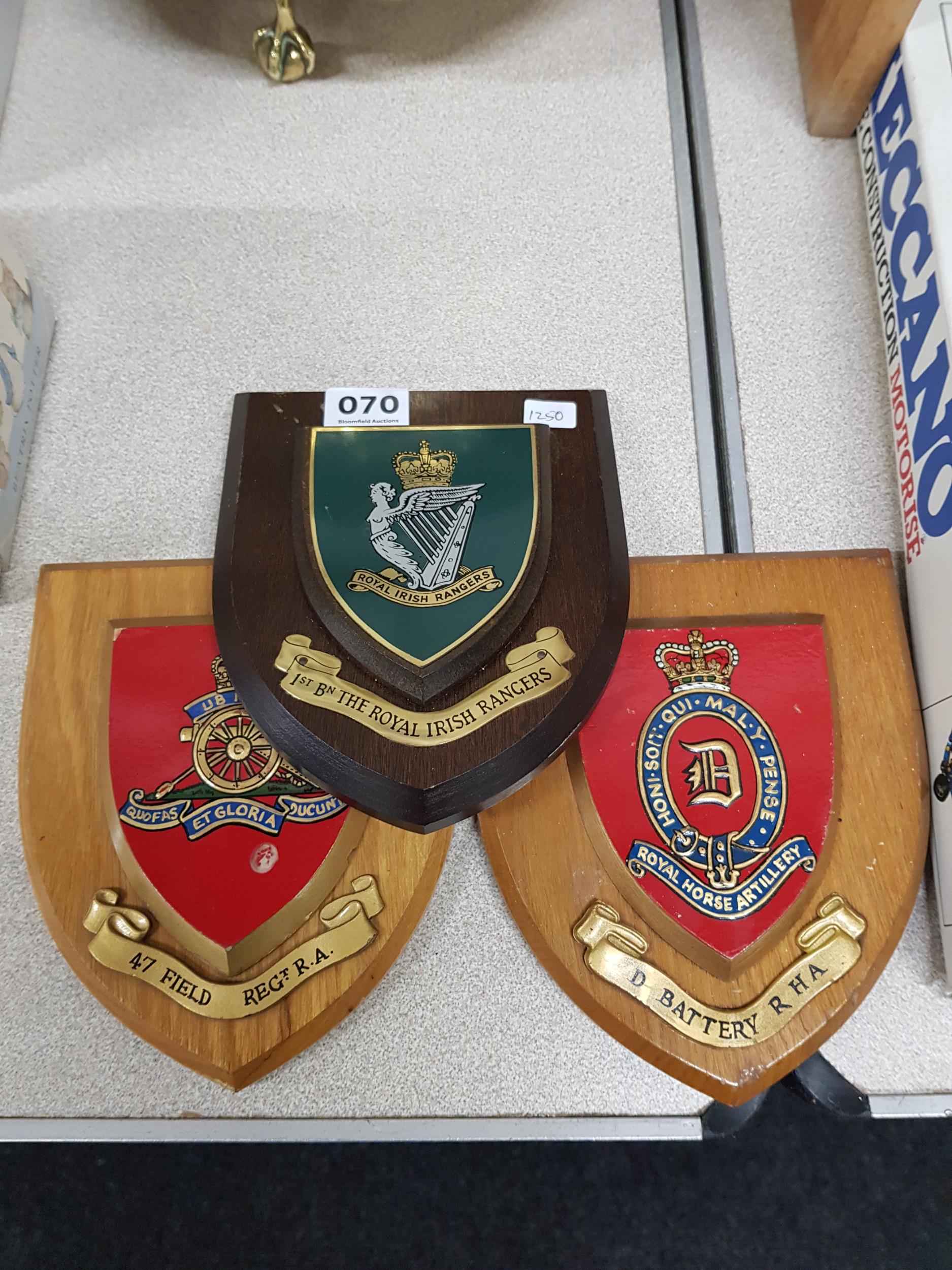 3 MILITARY PLAQUES