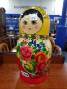 LARGE SET OF WOODEN RUSSIAN DOLLS