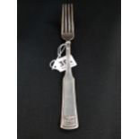 THIRD REICH, SILVER DINNER FORK FROM HERMANN GORINGS DINING WAGON 10 '243' ON HIS TRAIN