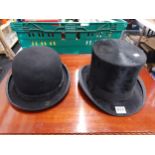 BOWLER HAT AND TOP HAT