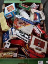 BOX OF MODEL BUSES