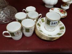 6 SPODE COFFEE CANS & SAUCERS