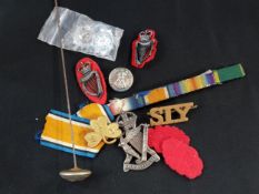 BAG OF POLICE AND ARMY ITEMS