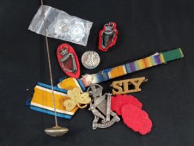BAG OF POLICE AND ARMY ITEMS