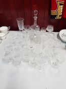 50 ITEMS OF CUT GLASS