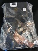 BAG OF WATCHES & WATCH PARTS