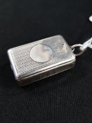 VICTORIAN SILVER VESTA WITH CHEROOT CUTTER LONDON 1855 - BENT, BARLING & CO