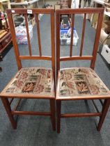 PAIR OF EDWARDIAN INLAID MAHOGANY CHAIRS