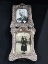 2 ANTIQUE SILVER PHOTO FRAMES