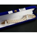 2 STRAND FAUX PEARL BRACELET (BOXED)