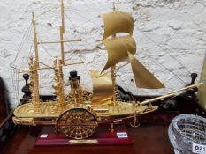 'PRESIDENT' GOLD PLATED 'STEAM SHIP'