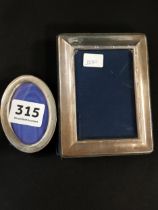 2 X SILVER PHOTO FRAMES