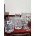 QUANTITY OF BELFAST CRYSTAL CELTIC DESIGN GLASSES