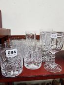 QUANTITY OF BELFAST CRYSTAL CELTIC DESIGN GLASSES