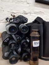 4 PAIRS OF BINOCULARS TO INCLUDE CARL ZEISS, PRAKTICA, SUPER ZENITH, MARK SCHEFFER