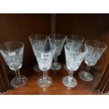 7 TYRONE CUT GLASS GLASSES