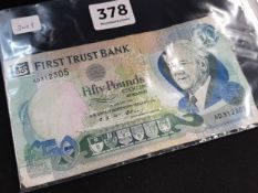 FIRST TRUST BANK - £50 BANKNOTE 10TH JANUARY 1994