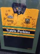 FRAMED SIGNED NORTHAMPTON RUGBY SHIRT