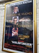 MOVIE POSTER - GOLDFINGER SIGNED BY SEAN CONNERY WITH C.O.A