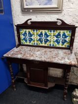 ANTIQUE MARBLE TOP WASH STAND