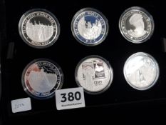 FIRST WORLD WAR - OUTBREAK 2014 UK £5 SILVER PROOF COIN SET - CASED WITH CERTIFICATE