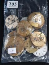 BAG OF OLD POCKET WATCH MOVEMENTS