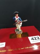 W.BRITAIN CONTINENTAL LINE/1ST AMERICAN REGIMENT STANDING REACHING FOR CARTRIDGE - BRITAINS