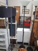 2 PAIRS OF MODERN STANDARD LAMPS