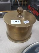 1917 TRENCH ART LIDDED TOBACCO JAR